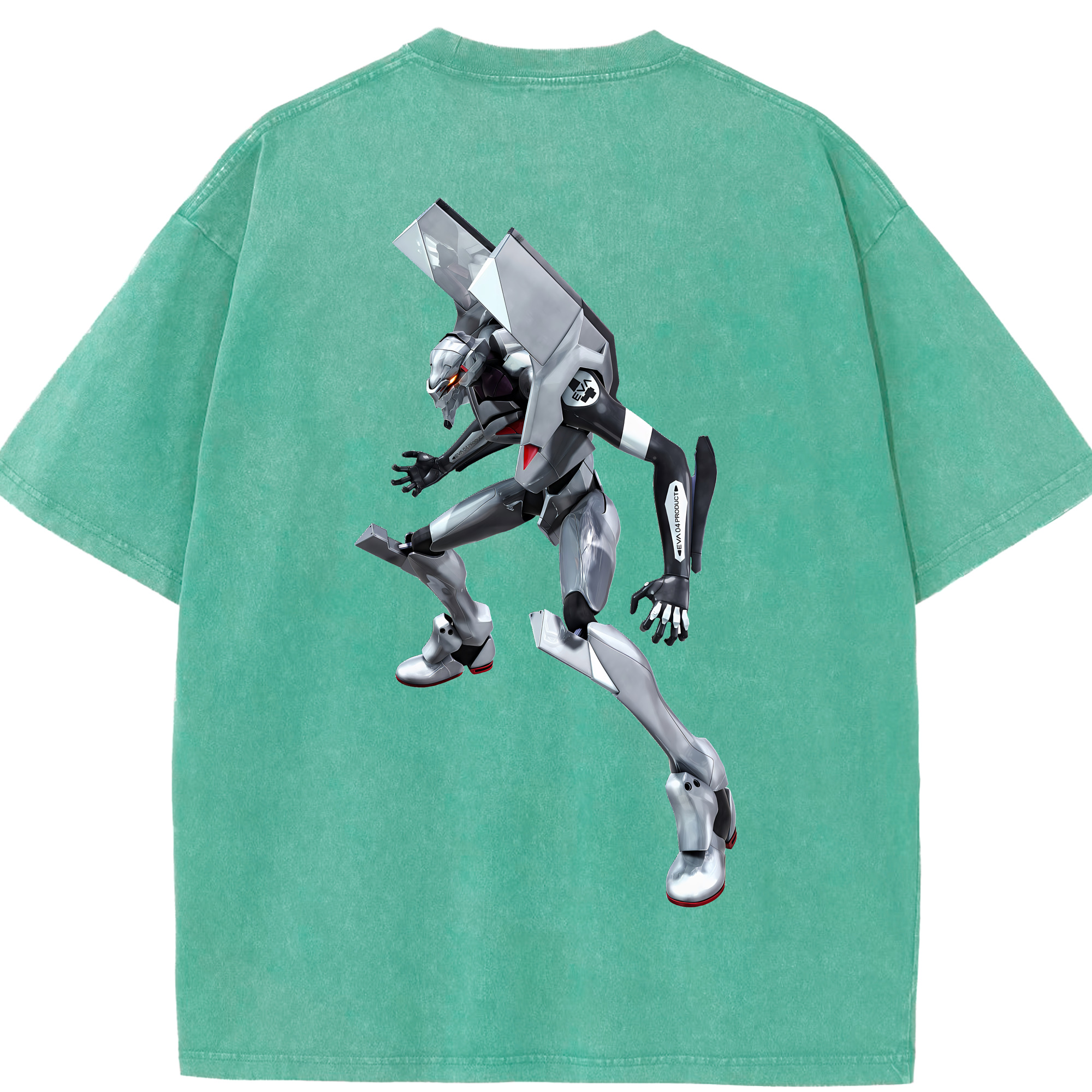 （画像用） EVA 新世紀エヴァンゲリオン 綿100% ヴィンテージ風 半袖Tシャツ（背面プリント）